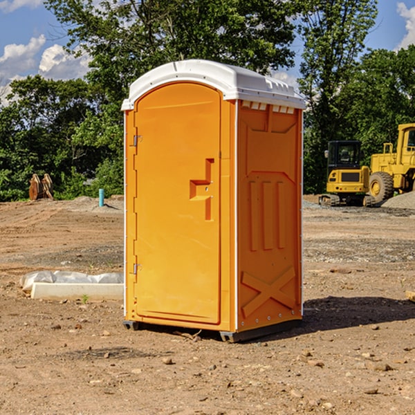 how often are the porta potties cleaned and serviced during a rental period in Montezuma